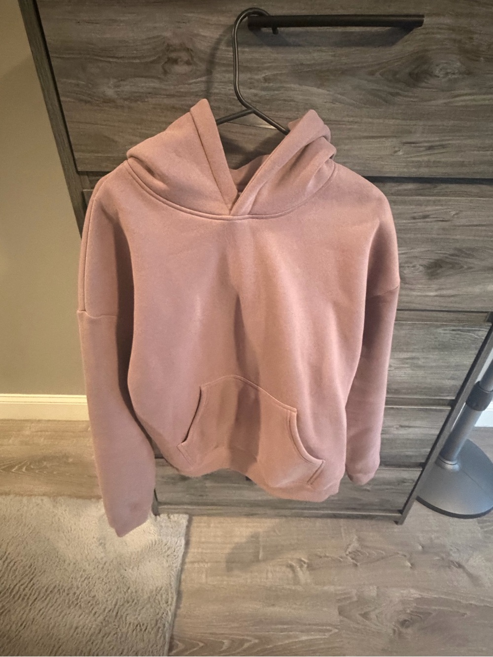 Comfrt slightly cropped oversized Dusty Rose Women's Hoodie